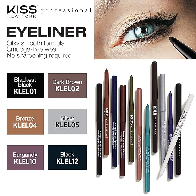 Professional Luxury Intense Eyeliner (3 PACK, Black)