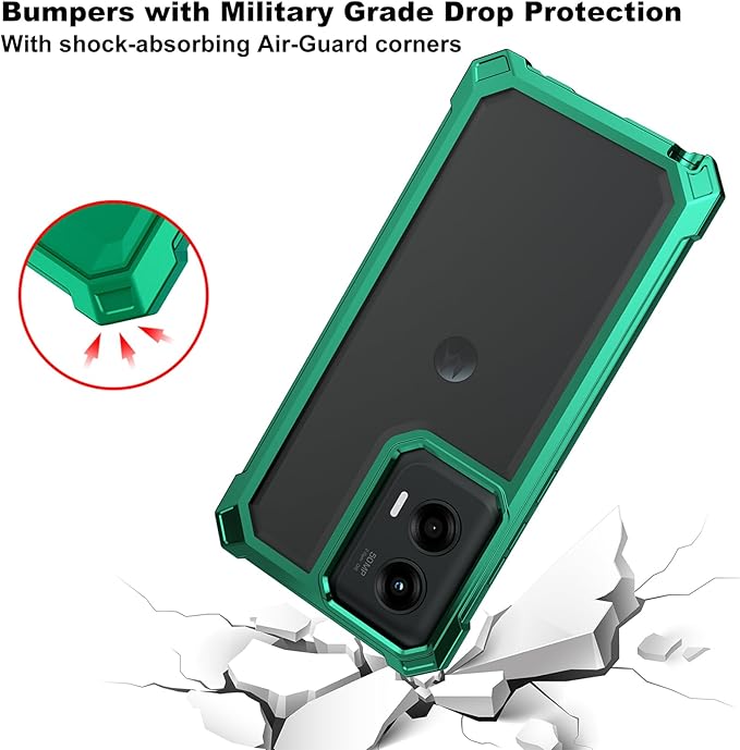 Ailiber Case for Moto G Stylus 2024, Motorola Moto G Stylus 5G 2024 Phone Case with Screen Protector, Dual Layer Shockproof Bumper, Anti Yellowing, Military Grade Drop Protection Cover-Green