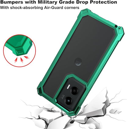 Ailiber Case for Moto G Stylus 2024, Motorola Moto G Stylus 5G 2024 Phone Case with Screen Protector, Dual Layer Shockproof Bumper, Anti Yellowing, Military Grade Drop Protection Cover-Green