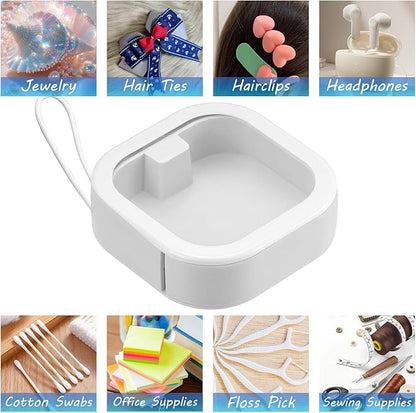 6 Pieces Mini Plasti Storage,Travel Accessories Organizer,for Collecting Small Items, Beads, Jewelry, Business Cards, Game Pieces, Crafts (Pink&White)