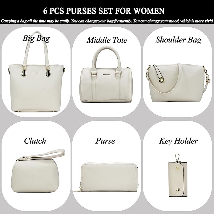 2E-youth Designer Purses and Handbags for Women Satchel Shoulder Bag Tote Top Handle Bag