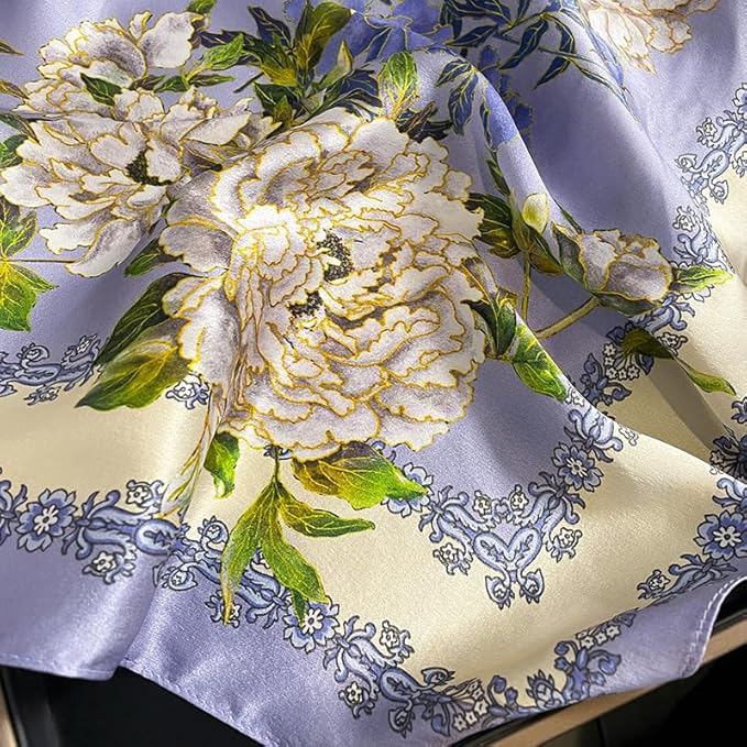 100% Pure Mulberry Silk Scarfs 26"x26" Square Scarf Women Neckerchief Headscarf hair scarf bandana Gift Packed