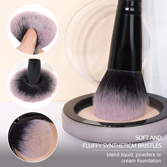 MAANGE 38 Pcs Makeup Brush Set Premium Synthetic Make Up Brushes Soft Foundation Powder Eyeliner Eye Shadow Makeup Brushes Professional Makeup Tool Set (Black)