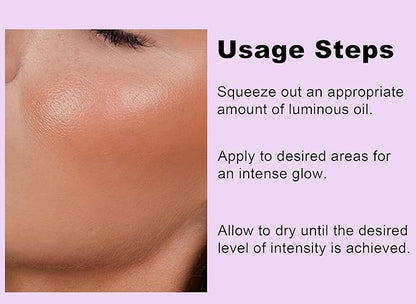 MAEPEOR Glow Liquid Foundation Waterproof Dewy Foundation With Slight Shimmer 2 Colors Nourishing Glow Body Liquid Bronzer for Radiant, Natural Sunkissed Complexion (30ml, Color 01)