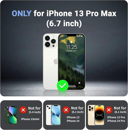for iPhone 13 Pro Max case, with [Compatible with MagSafe][Military Grade Drop Protection][Heavy Duty Protection][Non-Slip][Shockproof] with 2-Layer Durable Bumper Phone Case 6.7''-Army Green