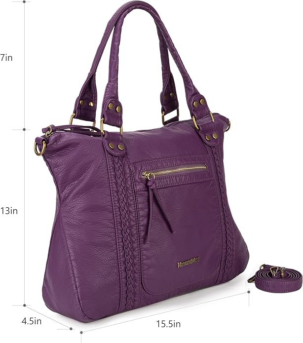 Montana West Washed Leather Hobo Bags for Women Roomy Handbags with Crossbody Strap