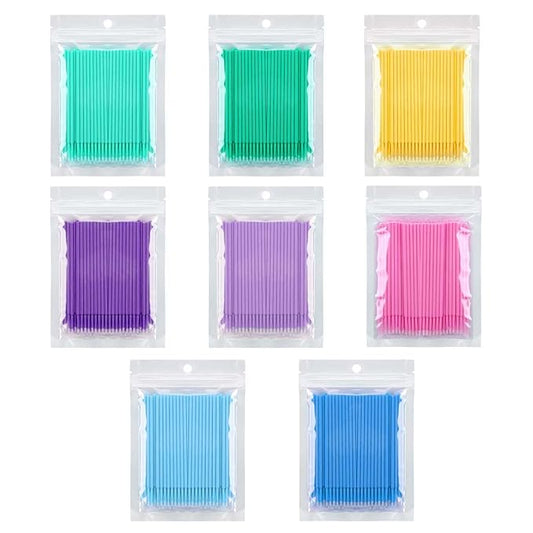 800 PCS Disposable Micro Brushes Applicator, Micro Swabs Mascara Wands for Eyelash Extensions Tbestmax