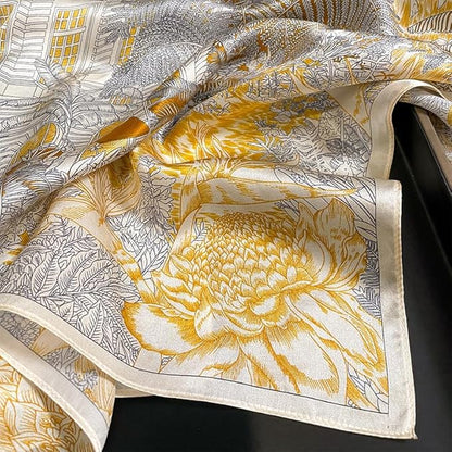 100% Pure Mulberry Silk Scarfs 26"x26" Square Scarf Women Neckerchief Headscarf hair scarf bandana Gift Packed