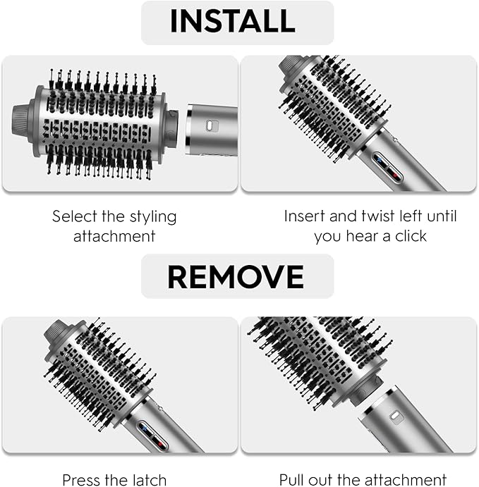 5-in-1 High-Speed Multi-Hair Styler - 1400W Hot Air Brushes with 110,000 RPM Motor, Auto-Wrap Curlers, Straightening Brush & Blow Dryer for Fast Drying, Curling & Smoothing All Hair Types