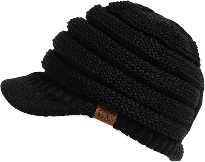 C.C Hatsandscarf Exclusives Women's Ribbed Knit Hat with Brim (YJ-131)(YJ-2023)