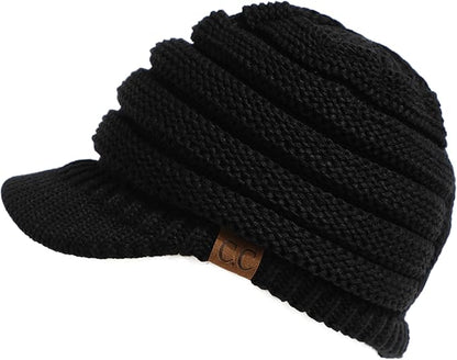 C.C Hatsandscarf Exclusives Women's Ribbed Knit Hat with Brim (YJ-131)(YJ-2023)