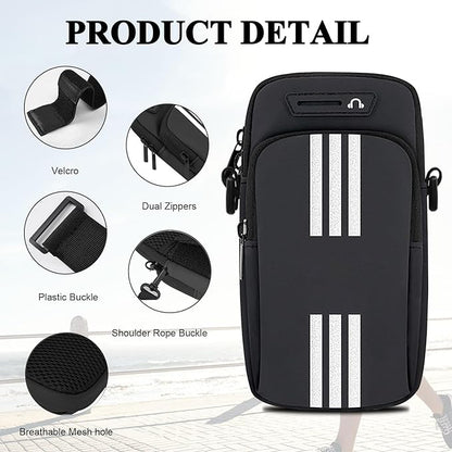 Phone Holder for Running Armband,Cell Phone Purse Small Crossbody Bags for Women Men Kids,iPhone 11 12 13 14 15 Pro Max Xs Xr X 8 7 6 Plus SE Mini Galaxy Ultra S24 Note Pouch,Sports Arm Bands