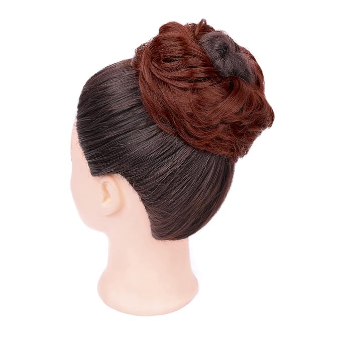 MORICA 1PCS Messy Hair Bun Hair Scrunchies Extension Curly Wavy Messy Synthetic Chignon for Women Updo Hairpiece