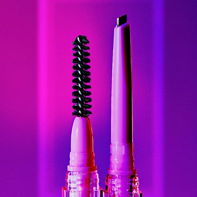 Kosas Brow Pop - Longwear Eyebrow Makeup, Dual-Sided Defining Pencil with Castor Oil for Soft, Natural Look of Real Hair - Soft Brown