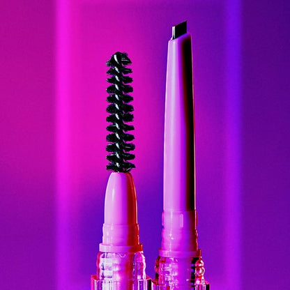 Kosas Brow Pop - Longwear Eyebrow Makeup, Dual-Sided Defining Pencil with Castor Oil for Soft, Natural Look of Real Hair - Soft Brown