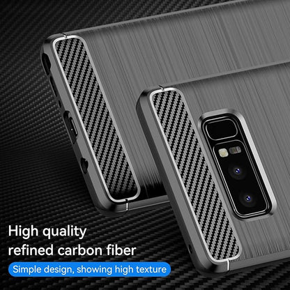 for Samsung Galaxy Note8 Phone case, Shockproof, Scratch Resistant Carbon Fiber Jacket, Soft TPU, for Galaxy Note8 case (Black,)