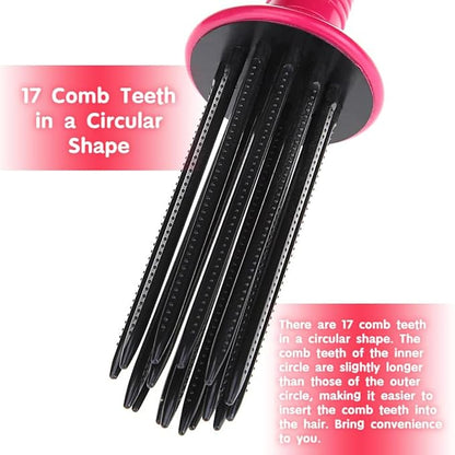 17 Teeth Curl Defining Brush, Professional Hair Styler Tool for Curly Hair, Salon and Home (2Pcs)