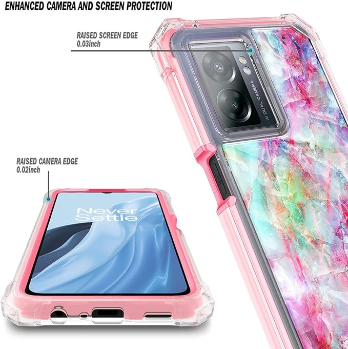 NZND Compatible with OnePlus Nord N300 5G Case with [Built-in Screen Protector], Full-Body Protective Shockproof Rugged Bumper Cover, Impact Resist Phone Case (Fantasy)
