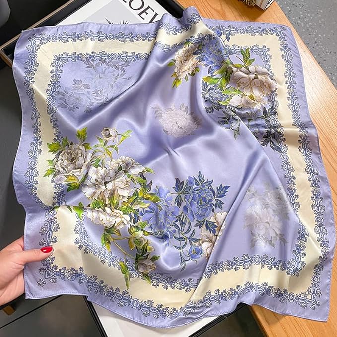 100% Pure Mulberry Silk Scarfs 26"x26" Square Scarf Women Neckerchief Headscarf hair scarf bandana Gift Packed