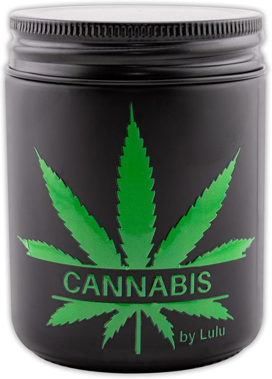 Lulu Candles | Cannabis | Luxury Scented Soy Jar Candle | Hand Poured in The USA | Highly Scented & Long Lasting | 8 Oz. Mason Jar