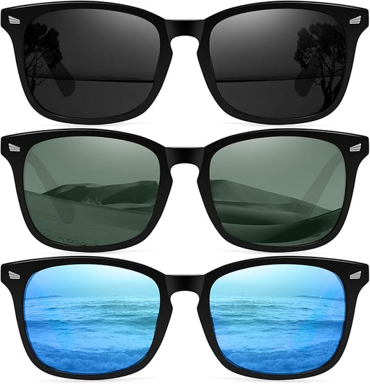 Ougenni Sunglasses for Women Men Vintage Polarized Women Sunglasses Round Classic Retro UV Protection Lens