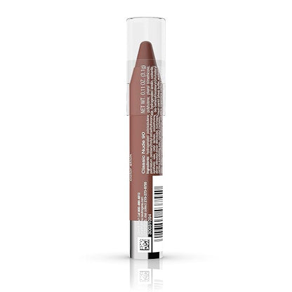 Neutrogena MoistureSmooth Color Stick for Lips, Moisturizing and Conditioning Lipstick with a Balm-Like Formula, Nourishing Shea Butter and Fruit Extracts, 90 Classic Nude,.011 oz