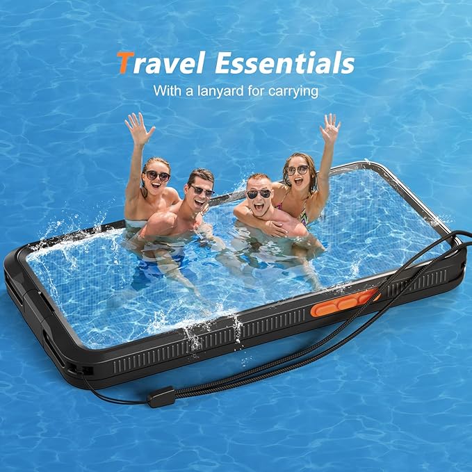 Mitywah Waterproof Case for iPhone, Underwater Snorkeling Diving Phone Case for iPhone 15PM 14PM 13PM 12PM /15PLUS 14PLUS, HD Underwater Photography Snorkeling Case Travel Essentials Black