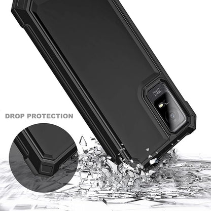 NZND Compatible with TCL ION X Case, TCL ION V with [Built-in Screen Protector], Full-Body Protective Shockproof Rugged Bumper Cover, Impact Resist Case (Black)