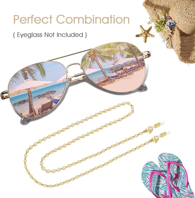 SAM & LORI Stylish Eyeglass Chain for Women-Silver/Gold/Rosegold/Black