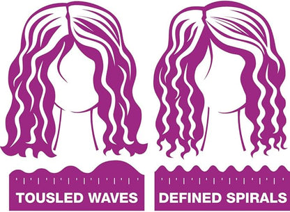 Bed Head Rock N Roller Clamp Free 2-in-1 Curling Wand | Round Barrel for Tousled Waves