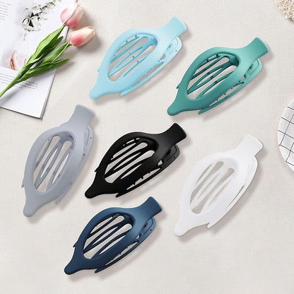 French Flat Hair Clips for Women - 6Pcs Flat Hair Claws for Thin Thick Hair Strong Hold No Slip Grip Hair Claw Clips for Women Girls