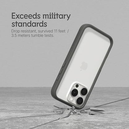 RhinoShield Bumper Case Compatible with [iPhone 16 Pro Max] | CrashGuard - Shock Absorbent Slim Design Protective Cover 3.5M / 11ft Drop Protection - Graphite