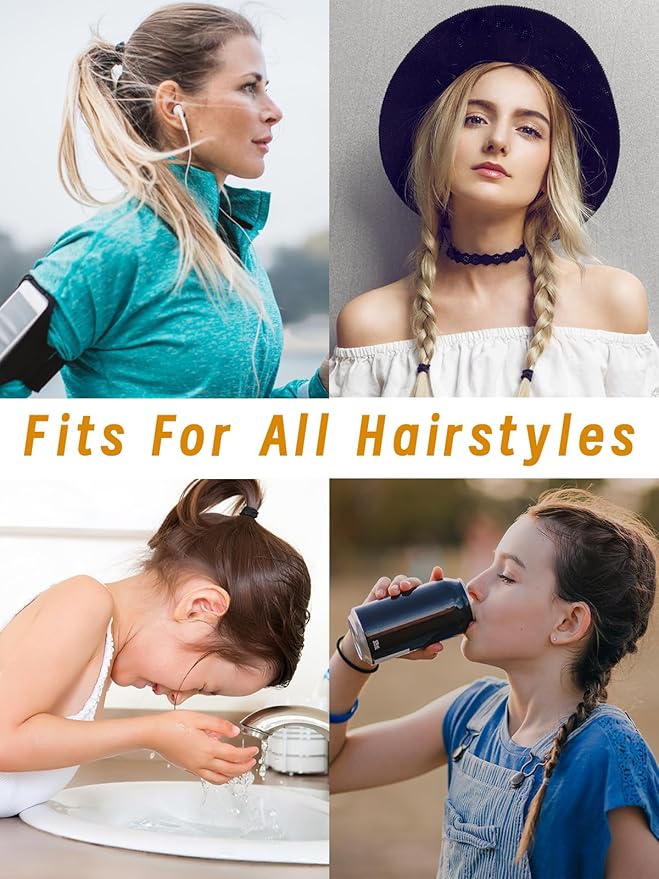 No Damage Soft Polyester Hair Ties, No Tug Scrunchies Hair Bands with Strong Elasticity - Multi-color, 50 Pieces