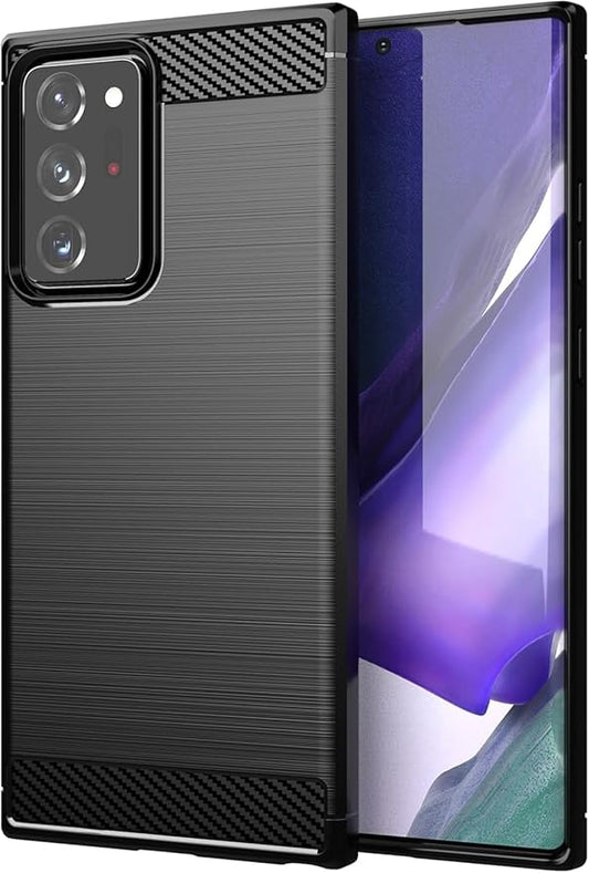 for Samsung Galaxy Note 20 Ultra Phone case, Shockproof, Scratch Resistant Carbon Fiber Jacket, Soft TPU, for Galaxy Note 20 Ultra case (Black,)