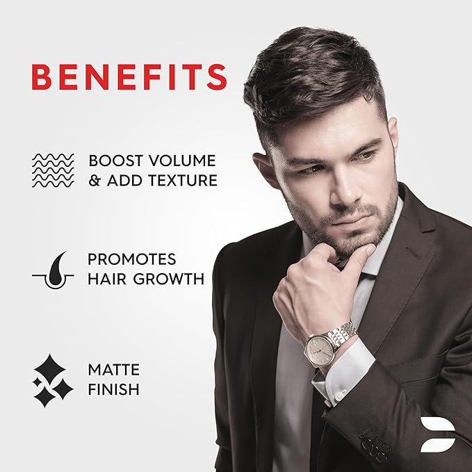 Hair Clay for Men - Medium Strong Hold Matte Clay for Shine Free Finish with Premium Natural and Organic Ingredients - Vegan Friendly Mens Hair Styling Clay, 4oz