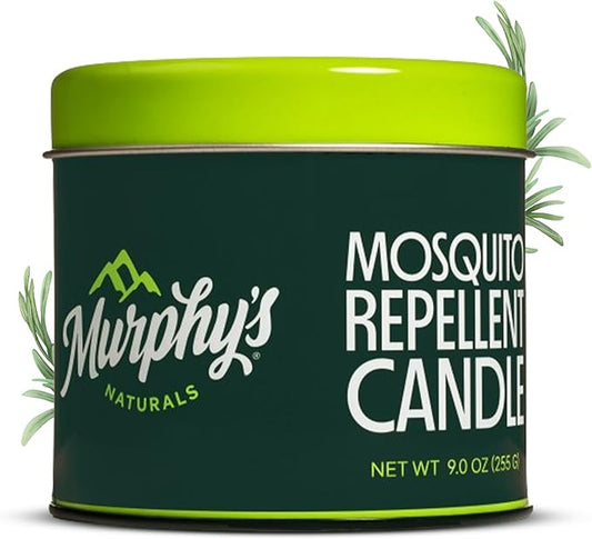 Murphy's Naturals Mosquito Bug Repellent Candle for Outdoor Patio, Citronella & Essential Oils, Soy/Beeswax Blend, 30-Hour Burn Time, 9 oz, 1-Pack