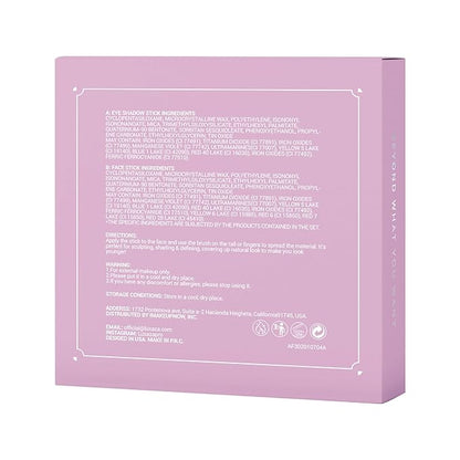 Neutral Eyeshadow Stick Makeup Set, Metallic Shimmer Matte Cream Eye Shadow Eyeliner Brightener Pencil Crayon - PINK OCEAN