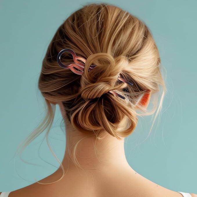 4pcs Hair Pin, 2 Styles 2025 New Elegant French Twist U-Shaped Hairpin Clips Accessories Supplies for Women All Hair Types & Any Occasion