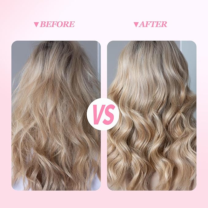 K&K Thermal Brush Heated Round Brush - Blowout Look Volumizer with 1.7 inch Heated Round for Hair Styler Tool Hair Straightener and Curler 2 in 1 Dual Voltage Temperture ContronalQuick & Easy