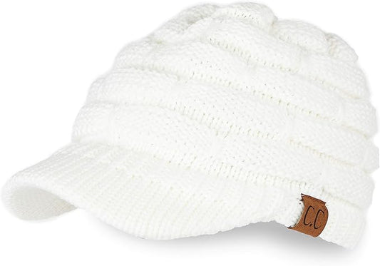 C.C Hatsandscarf Exclusives Women's Ribbed Knit Hat with Brim (YJ-131)(YJ-2023)
