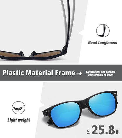 MEETSUN Classic Polarized Sunglasses for Women Men Trendy Retro Sun Glasses for Driving UV Protection (3 Pack)