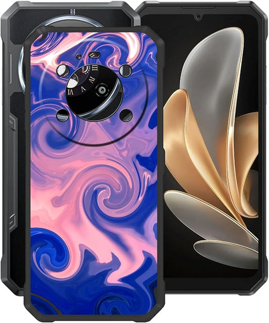 Case for Fossibot F109 5G (6.74"), Black Soft TPU Bumper Phone Case, Slim Shockproof Silicone Military Grade Drop Protective Shell for Fossibot F109 5G - Purple Starry Sky
