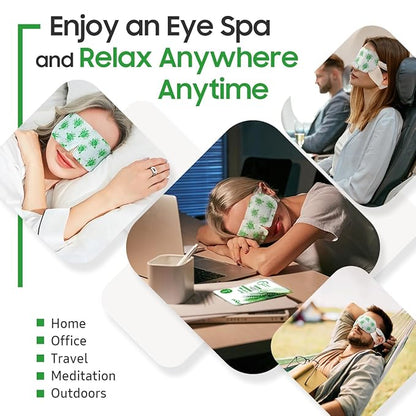20 Packs Steam Eye Mask, Heated Eye Mask Warm Compress for Eyes, Disposable Self Heating Steam Mask for Home, Sleep, Spa, Travel Essentials & Relaxation Gifts for Women (Lemongrass)