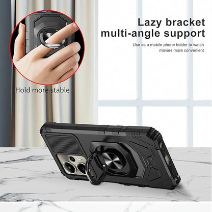 for Cricket Outlast 5G 2024 Case/AT&T Motivate Pro 5G Case with Screen Protector,Dual Layer Military Grade Protection with Ring Stand Phone Case for Cricket Outlast 5G/ATT Motivate Pro 5G Black