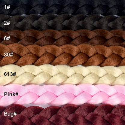 2 Pack Long DIY Braided Ponytail Extension with Hair Tie Straight Wrap Around Hair Extensions Ponytail(30#)