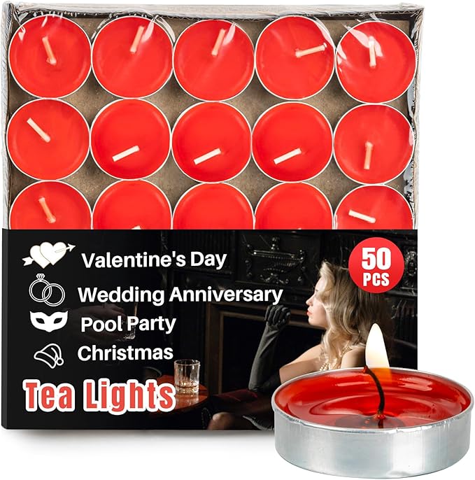 Red Green Tealight Candles Bulk - Tea Candles Lights Mini Votive Candle with Cotton Wick for Home,Pool,Shabbat,Wedding,Emergencies,Halloween,Christmas,Thanksgiving