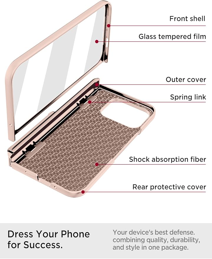 Miimall Shockproof Cases for Pixel 9 Pro Fold 5g Case, [Kickstand & Hinge Protection][All-Inclusive Protection] Anti Drop Protective Case for Google Pixel 9 Pro Fold 5g Phone Case, Gold
