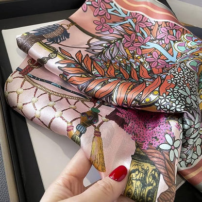 100% Pure Mulberry Silk Scarfs 26"x26" Square Scarf Women Neckerchief Headscarf hair scarf bandana Gift Packed
