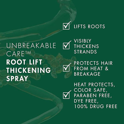 Nexxus Root Lift Thickening Spray Unbreakable Care with ProteinFusion Blend of Biotin, Keratin & Collagen Amino Acids, 6 oz