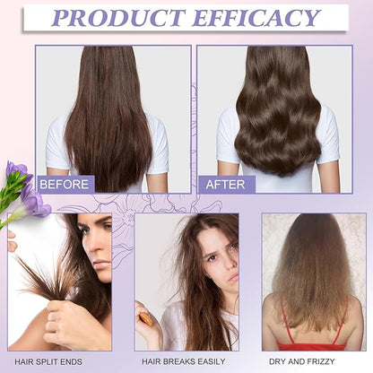 40Pcs Scented hair oil Perfume & Hair Oil 2-in-1, Avocado & Camellia Nourishment for Frizzy, Mini Scented hair oil for Women, Hair Perfume Oil Set for Restore Dry, Frizzy and Damaged Hair
